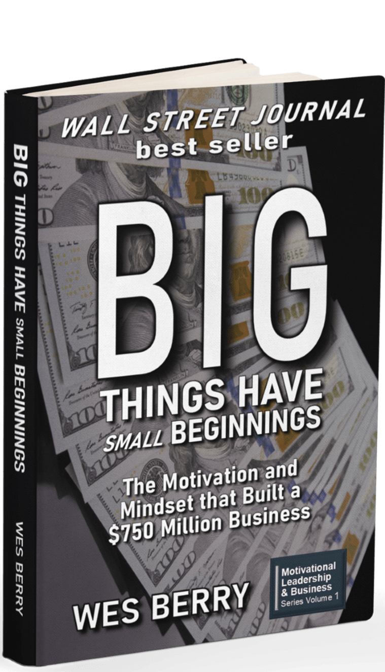 A book cover of “Big Things Have Small Beginnings”