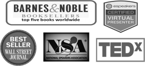 barnes & noble, wall street journal, NSA, TedX, certified virtual presenter logos