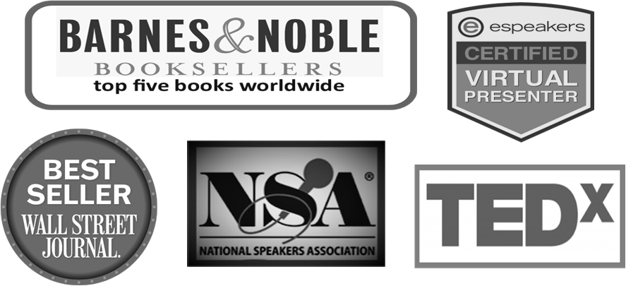 barnes & noble, wall street journal, NSA, TedX, certified virtual presenter logos